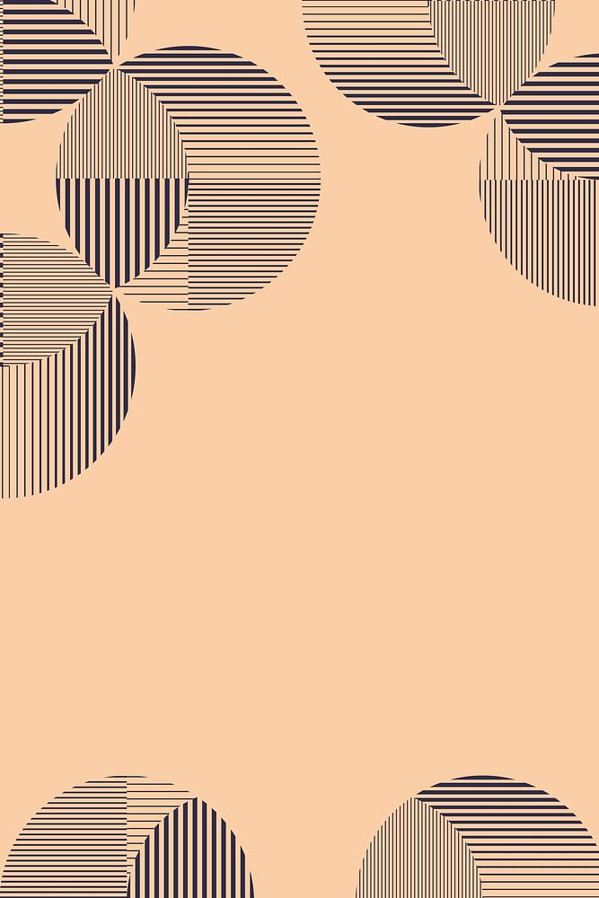 Circle geometric frame, cream background, optical illusion design