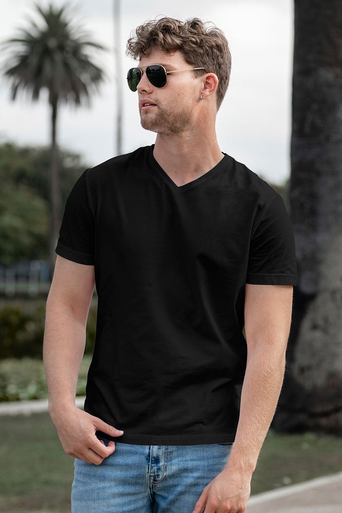 Man in white tee and jeans, summer outfit