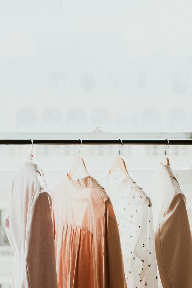 Clothing rack in a studio