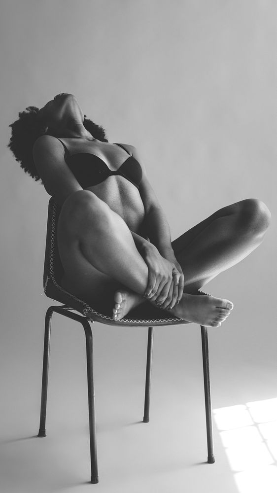 Beautiful black woman with afro hair 