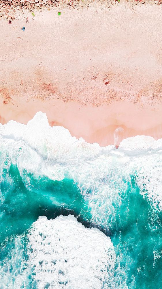 iPhone wallpaper, beach aesthetic HD nature image background. Original public domain image from Wikimedia Commons
