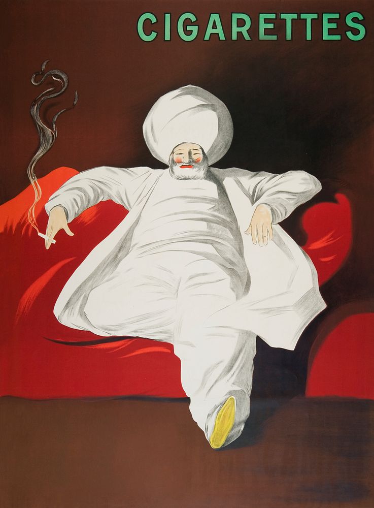 JOB Cigarettes (1912) print in high resolution by Leonetto Cappiello. Original from the Biblioth&egrave;que Municipale de…
