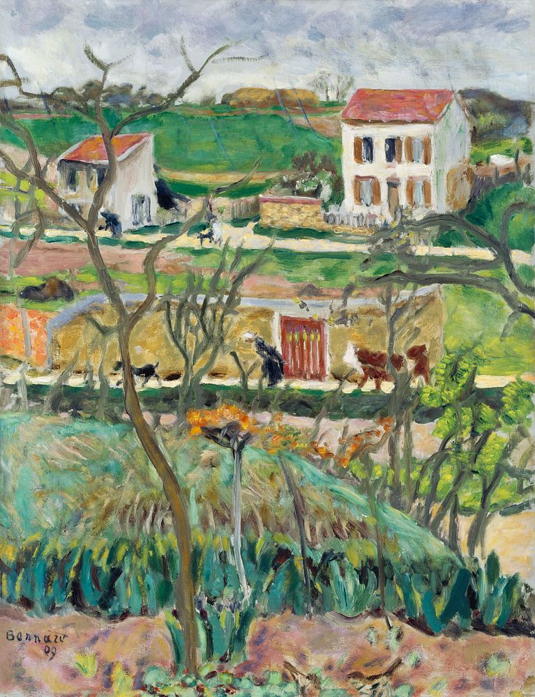 Rainy Landscape (1909) painting in high resolution by Pierre Bonnard. Original from the Finnish National Gallery. Digitally…