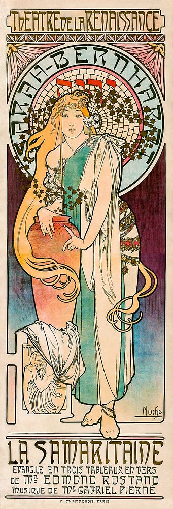 La Samaritaine (1897) by Alphonse Maria Mucha. Original from The Art Institute of Chicago. Digitally enhanced by rawpixel.