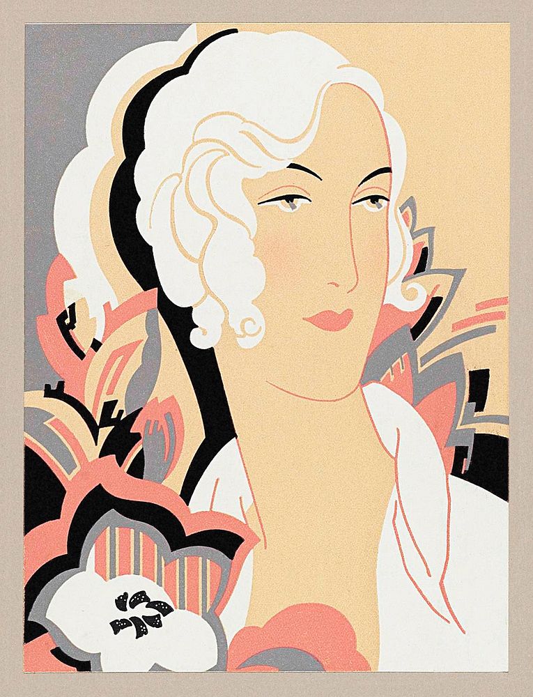 Cover of the fashion magazine (1931) fashion illustration in high resolution by Delovincourt. Original from the Rijksmuseum.…