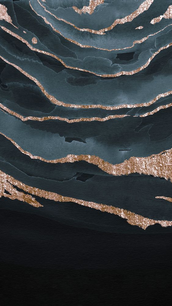 Shimmering dark blue watercolor mobile phone wallpaper