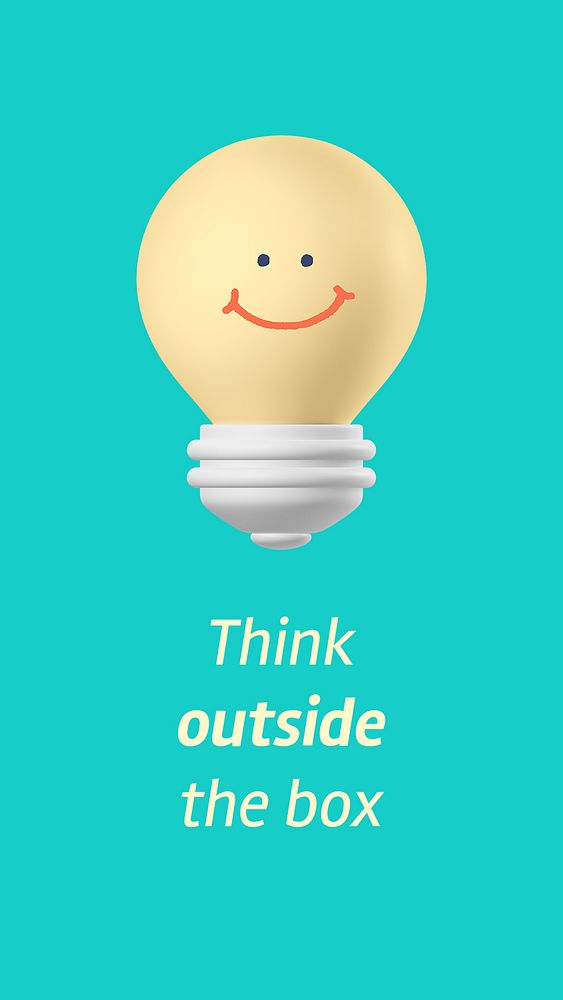 Light bulb Instagram story template, green colorful design psd