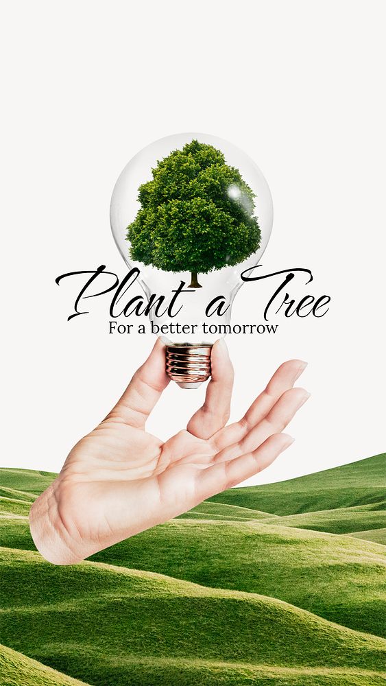 Plant trees Instagram story template psd