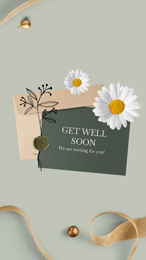 Get well Instagram story template psd