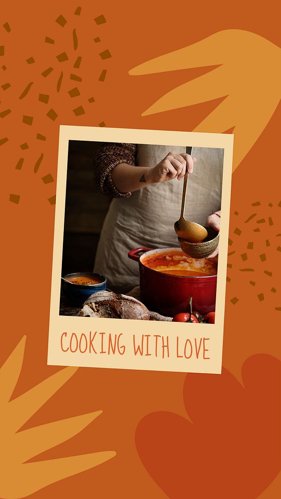 Cooking hobby Instagram story template, editable design psd