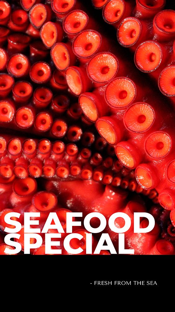 Seafood restaurant Instagram story template, promotional ad  psd