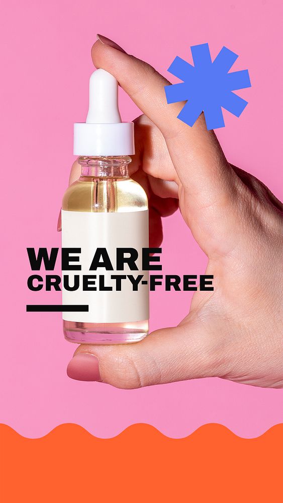 Cruelty-free skincare Instagram story template, business ad psd