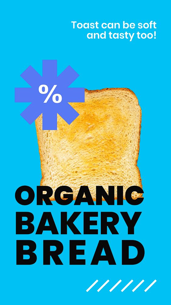 Toast breakfast Instagram story template, bakery advertisement psd