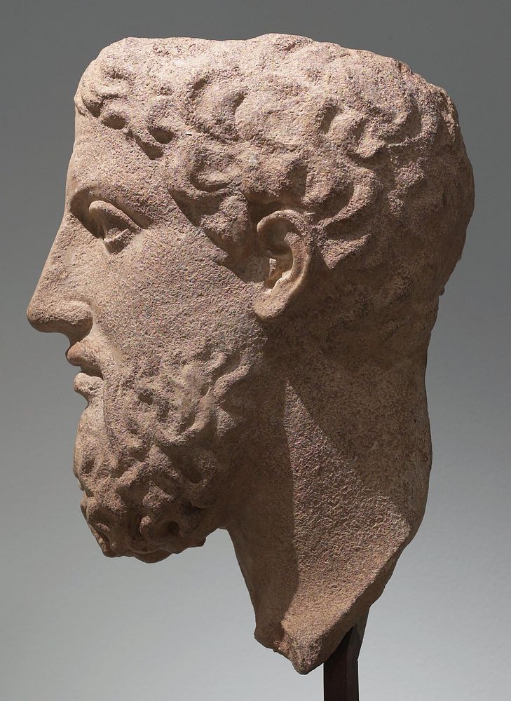 Head of a Bearded Man (ca. 375 BCE) sculpture in high resolution. Original from the Minneapolis Institute of Art.