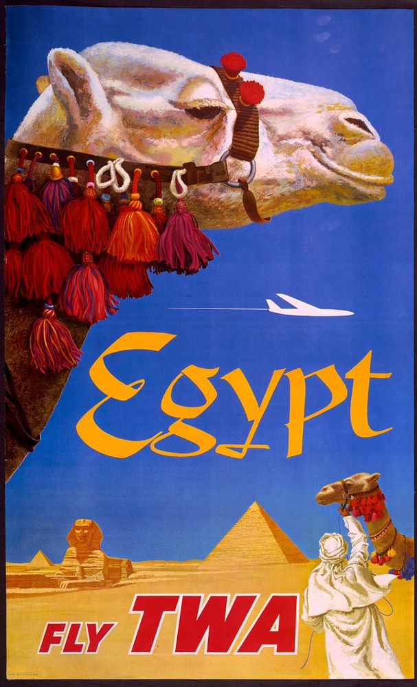 Egypt.  Fly TWA / David Klein.