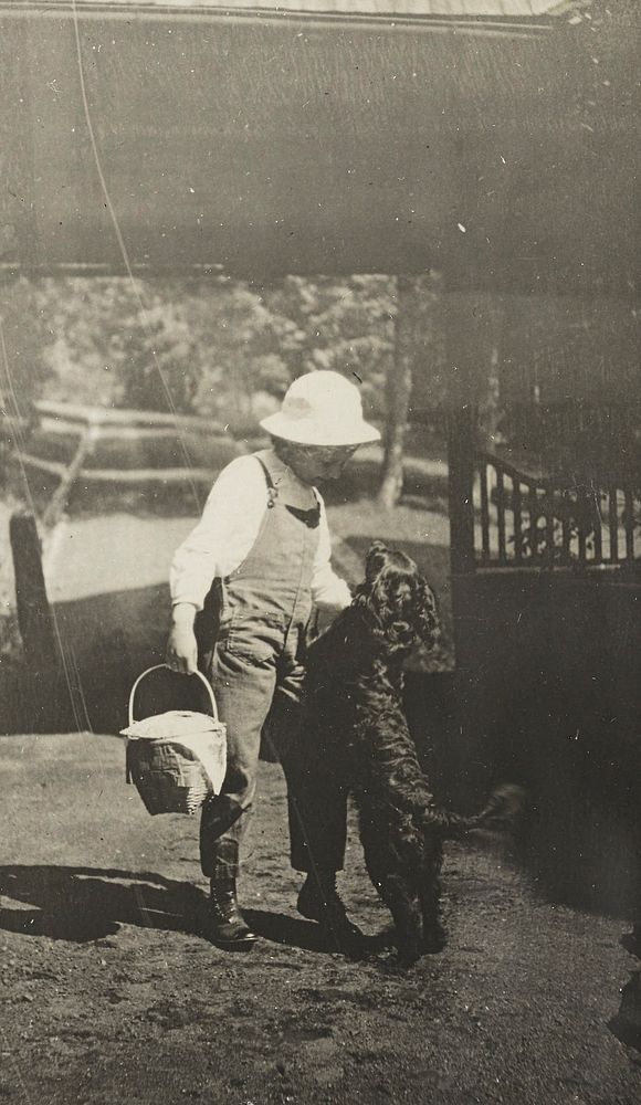 Untitled (Niece Elizabeth with “Inky” at Oaklawn) (ca. 1903) by Alfred Stieglitz.  