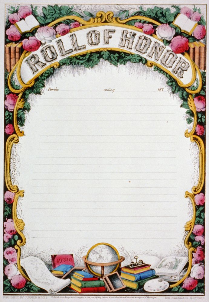 Roll of honor (1874) by Currier & Ives
