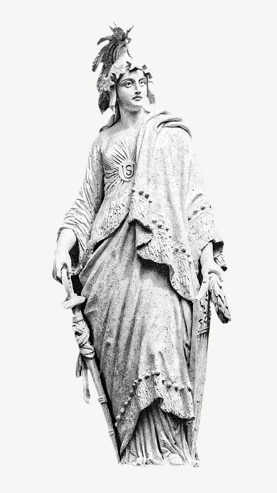 Statue of Freedom collage element psd