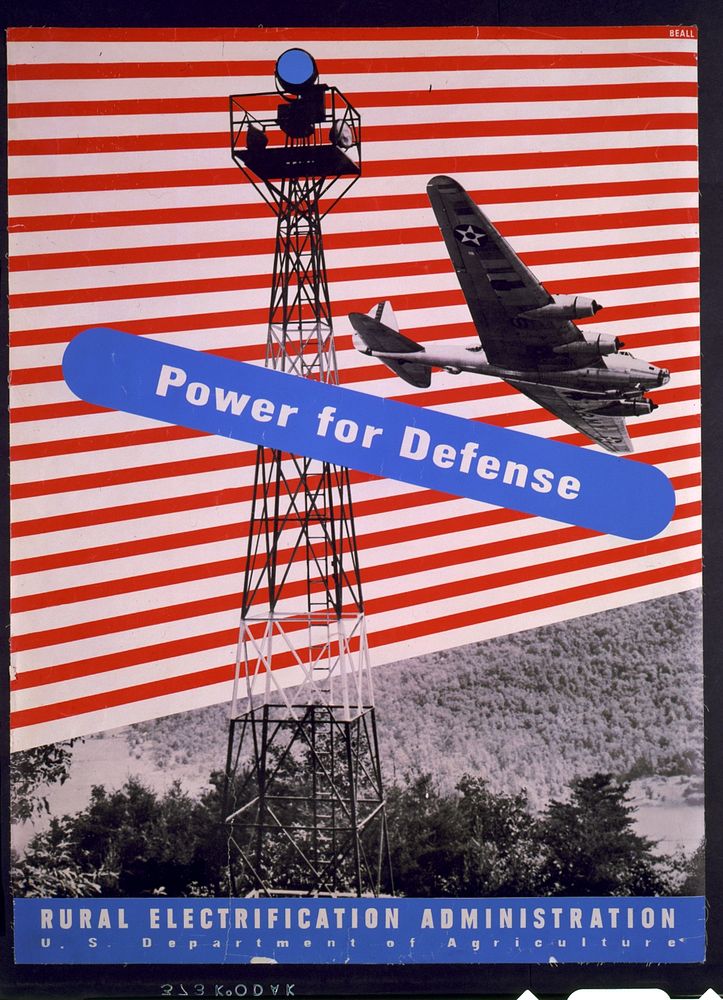 Power for defense.  Rural Electrification Administration.  U.S. Department of Agriculture  Beall.