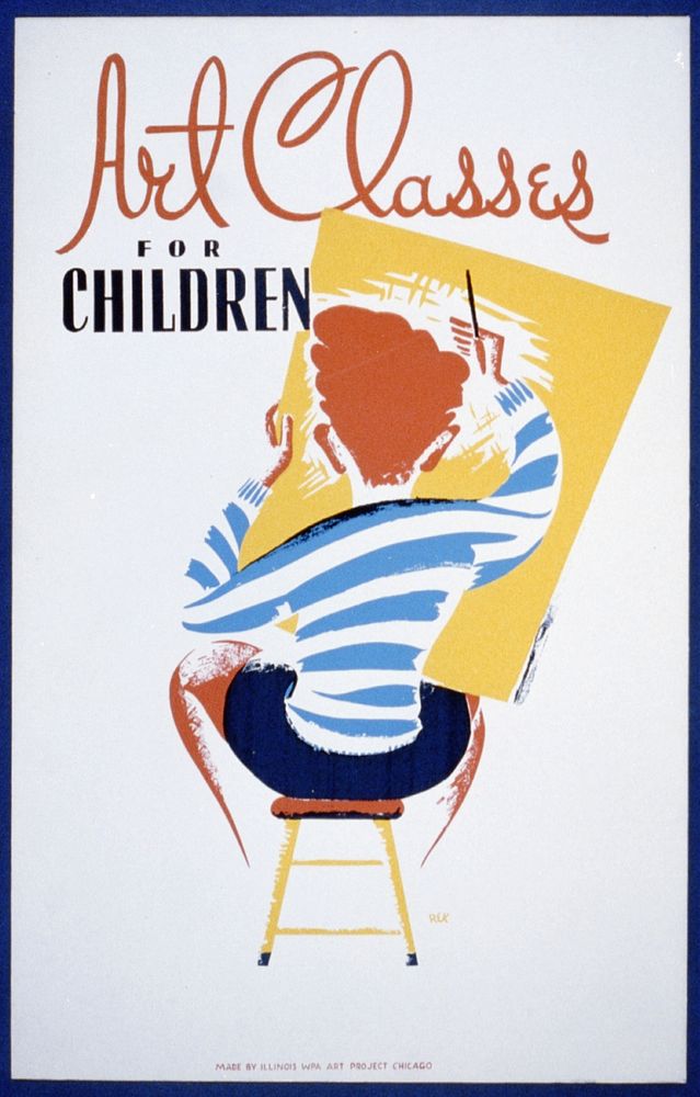 Art classes for children (1936) poster. Original public domain image from Library of Congress. Digitally enhanced by…
