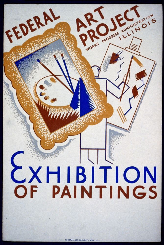 Exhibition of paintings - Federal Art Project Works Progress Administration, Illinois