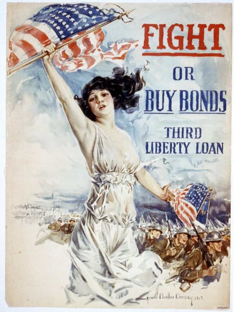 Fight or buy bonds. Third Liberty Loan  Howard Chandler Christy