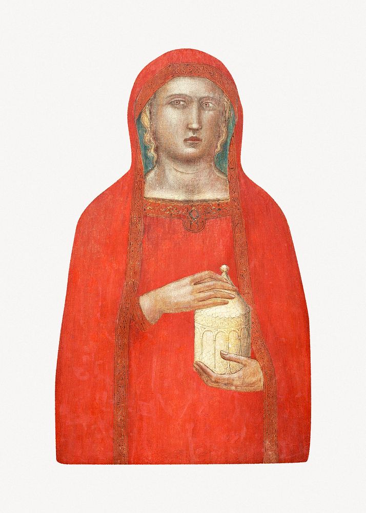 Saints Mary Magdalene, vintage religious illustration.   Remastered by rawpixel