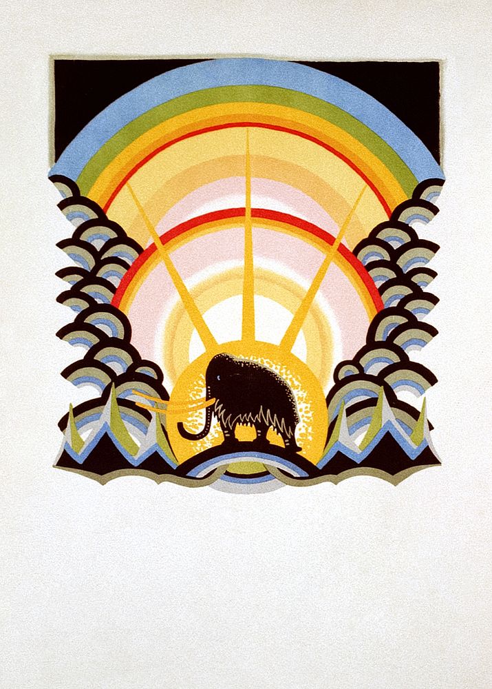 Aesthetic mammoth illustration.  Remixed by rawpixel.