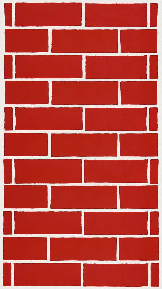 Red brick wall iPhone wallpaper illustration.   Remixed by rawpixel.