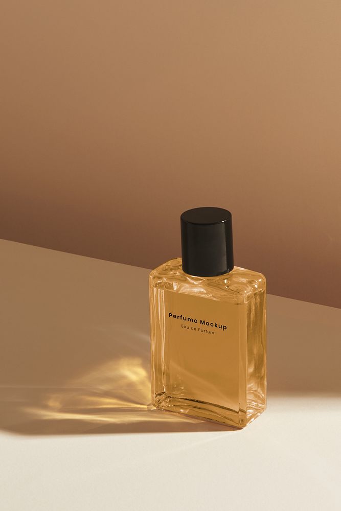 Blank perfume glass bottle mockup design