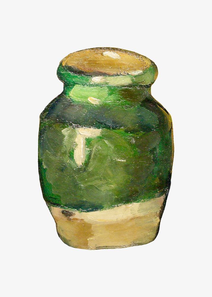 Paul Cezanne&rsquo;s Vase, still life painting.  Remixed by rawpixel.