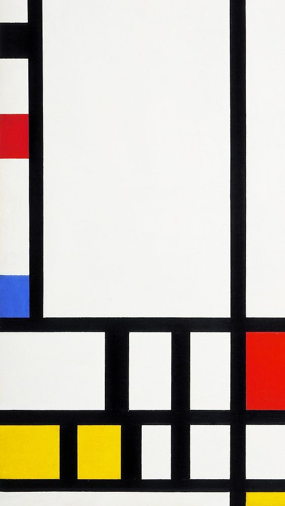 Mondrian's Trafalgar square phone wallpaper, Cubism art. Remixed by rawpixel.