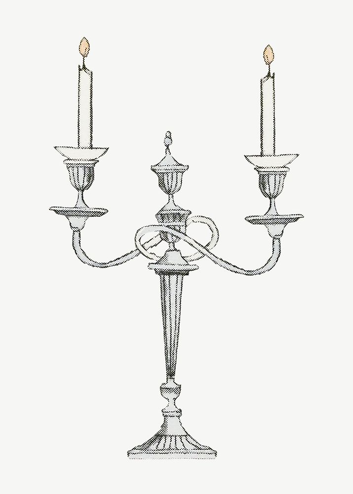 Victorian candle holder clipart psd. PSD Illustration rawpixel