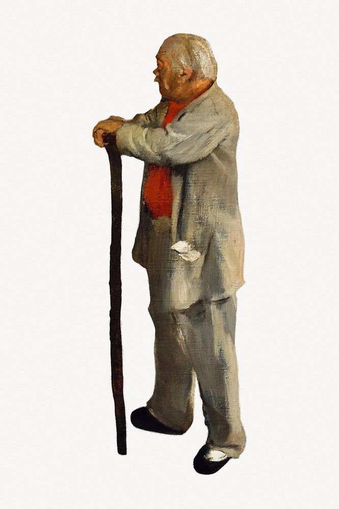 Old man, vintage artwork by Edgar Degas, remixed by rawpixel