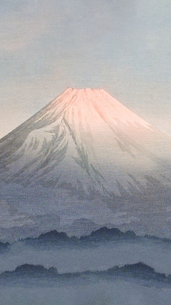 Mount Fuji From Mizukubo (1932) print in high resolution by Hiroaki Takahashi. Original from The Los Angeles County Museum…
