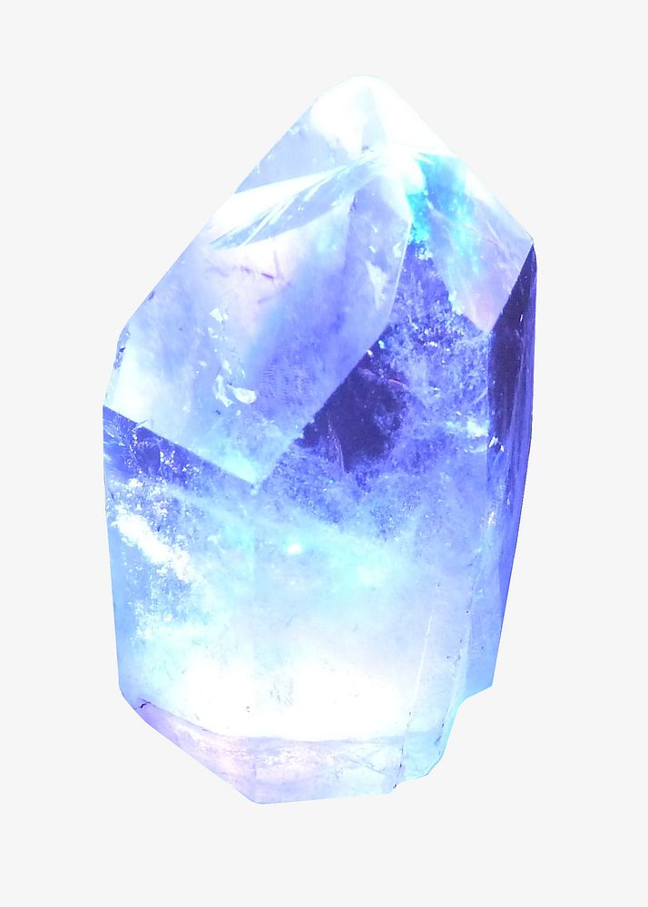 Sapphire crystal collage element, isolated image