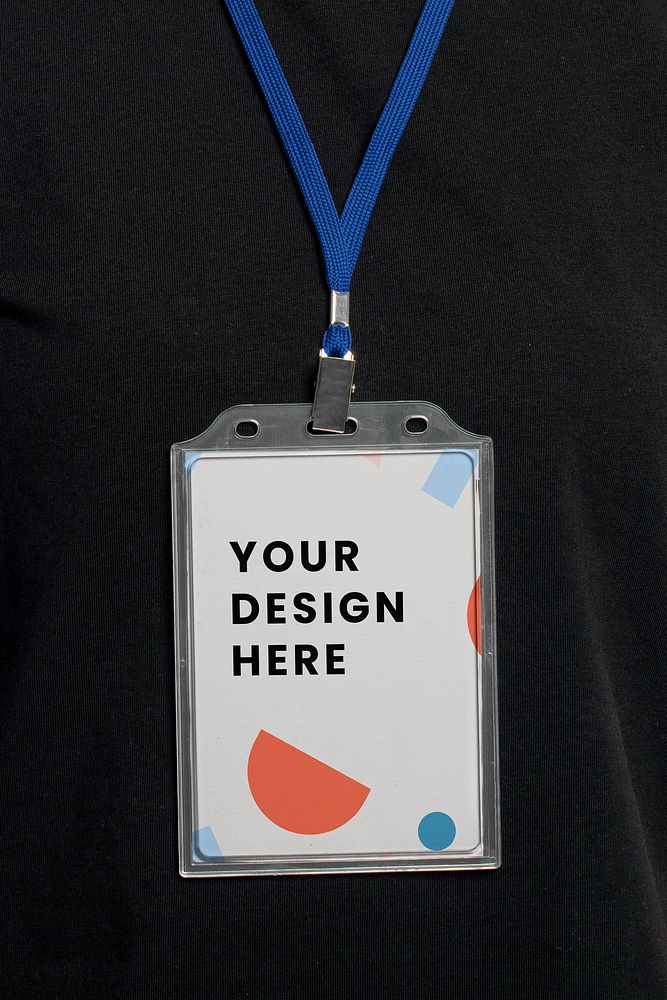 Name tag mockup psd with abstract Free PSD Mockup rawpixel