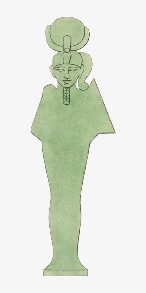 Egypt god vintage illustration, green design