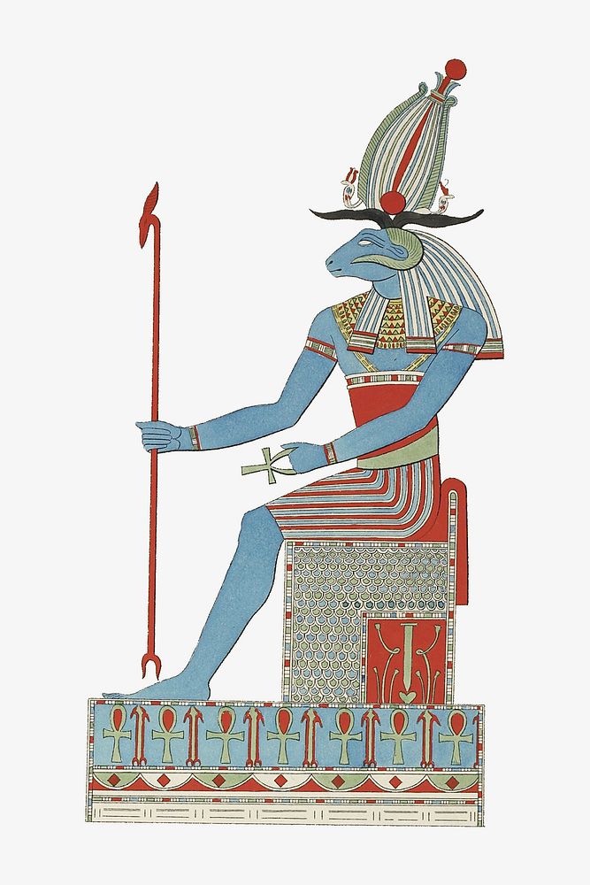 Egypt god vintage illustration