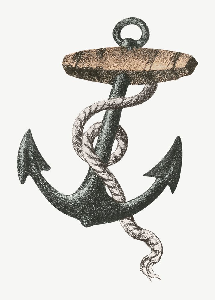 Vintage sea anchor illustration psd. Remixed by rawpixel.