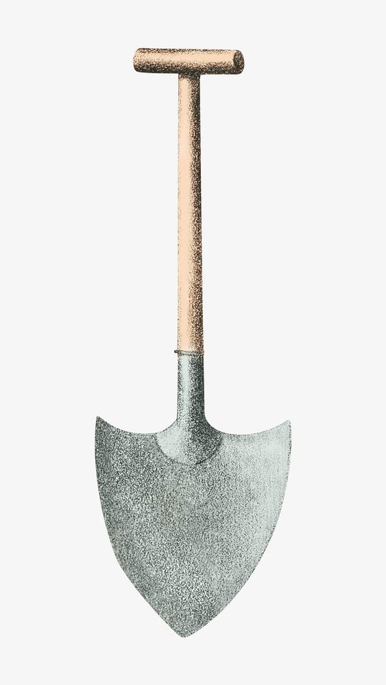 Vintage shovel illustration. Remixed by rawpixel.