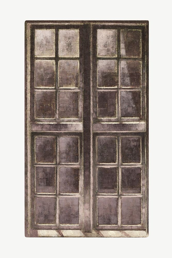 Vintage window illustration by Vilhelm Hammersh&oslash;i. psd. Remixed by rawpixel.