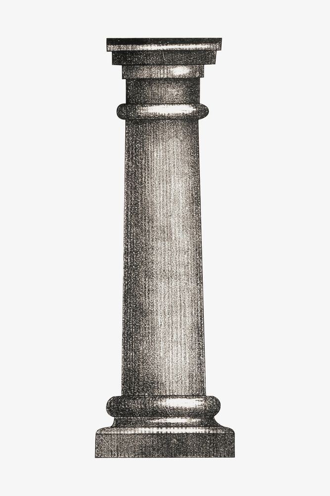 Ancient pillar, vintage architecture illustration. Remixed by rawpixel.