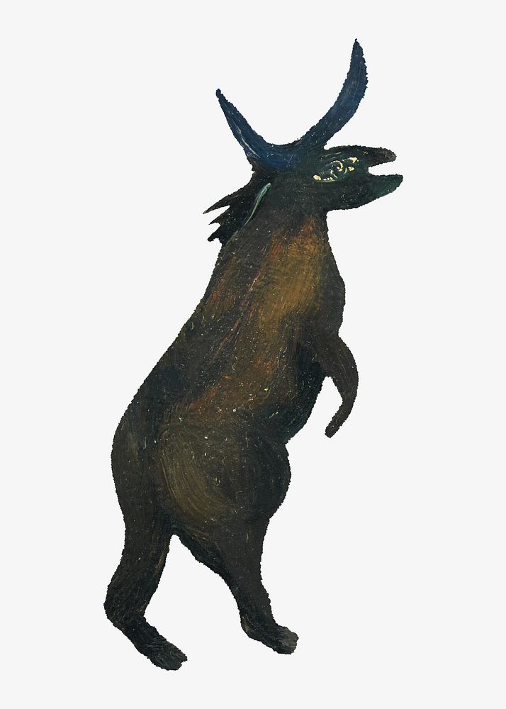 Vintage buffalo bull, animal illustration. Remixed by rawpixel.