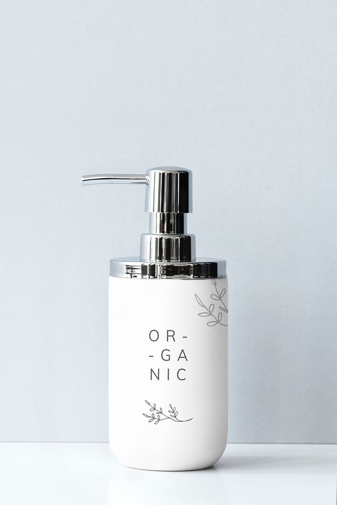 Body wash bottle mockup design