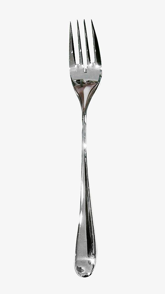 Metal fork, isolated object