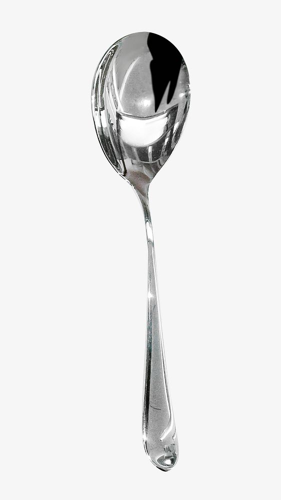 Metal spoon, isolated object
