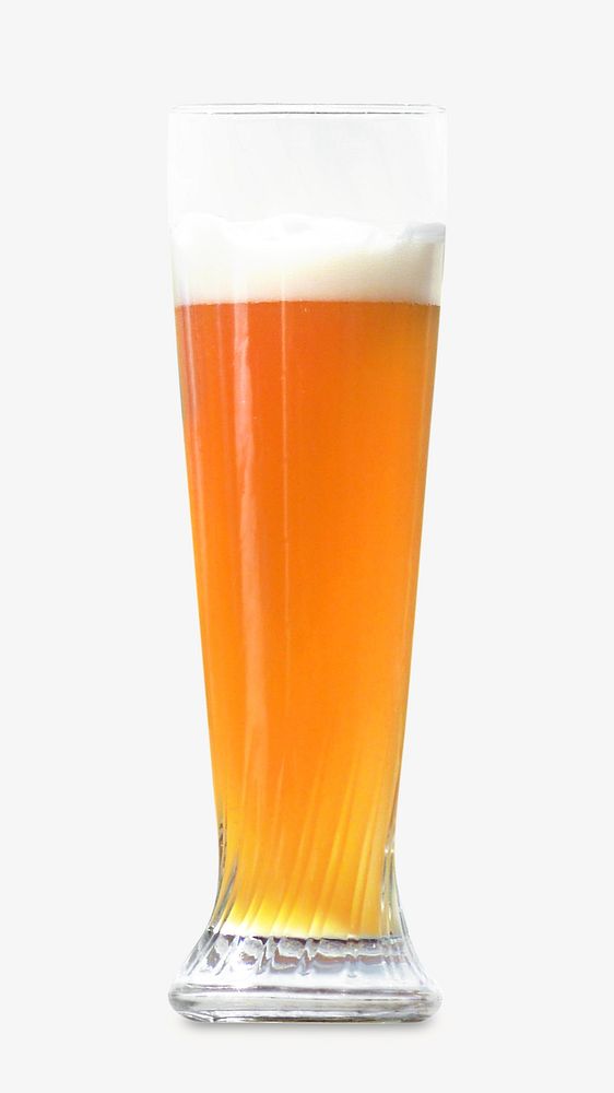 Tall beer glass, isolated design