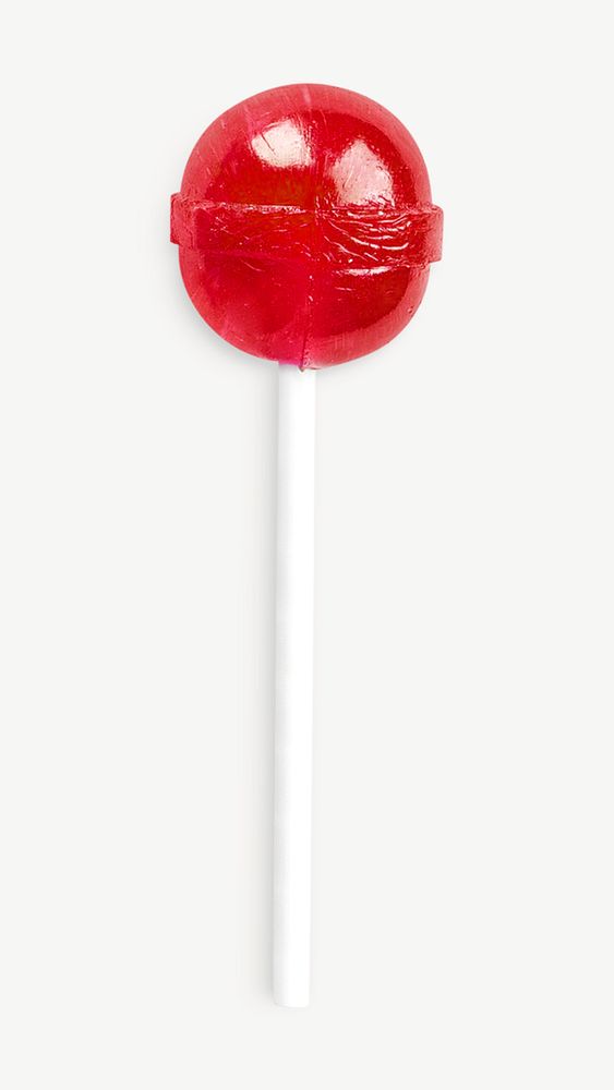 Red lollipop design element psd