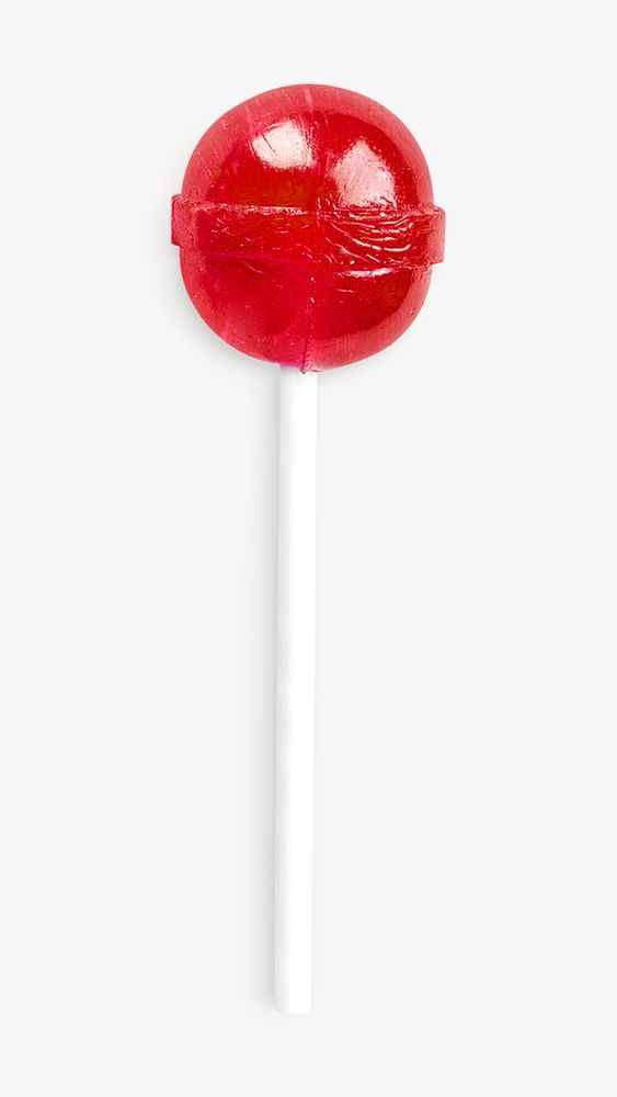 Red lollipop, isolated image